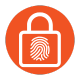 Fingerprint lock icon