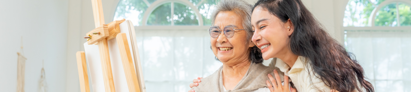 Woman with her grandmother