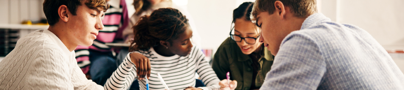 Students studying